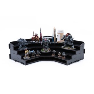 Black Paint Rack: Eck Farbregal Top (Tribüne)