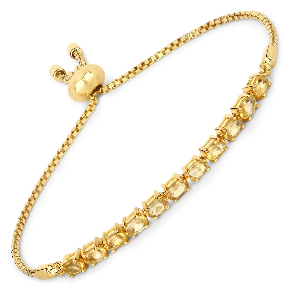 Rafaela Donata Bracelet Argent sterling Citrine en Or jaune Bracelet