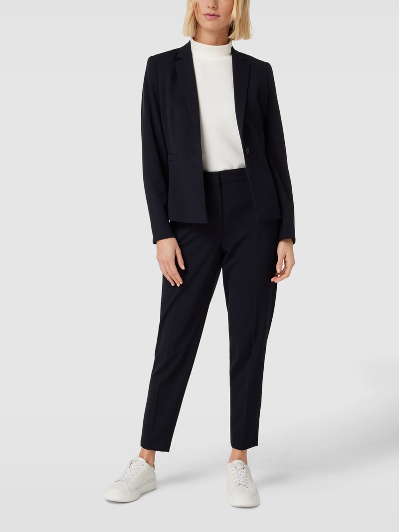 Blazer mit Reverskragen in marineblau