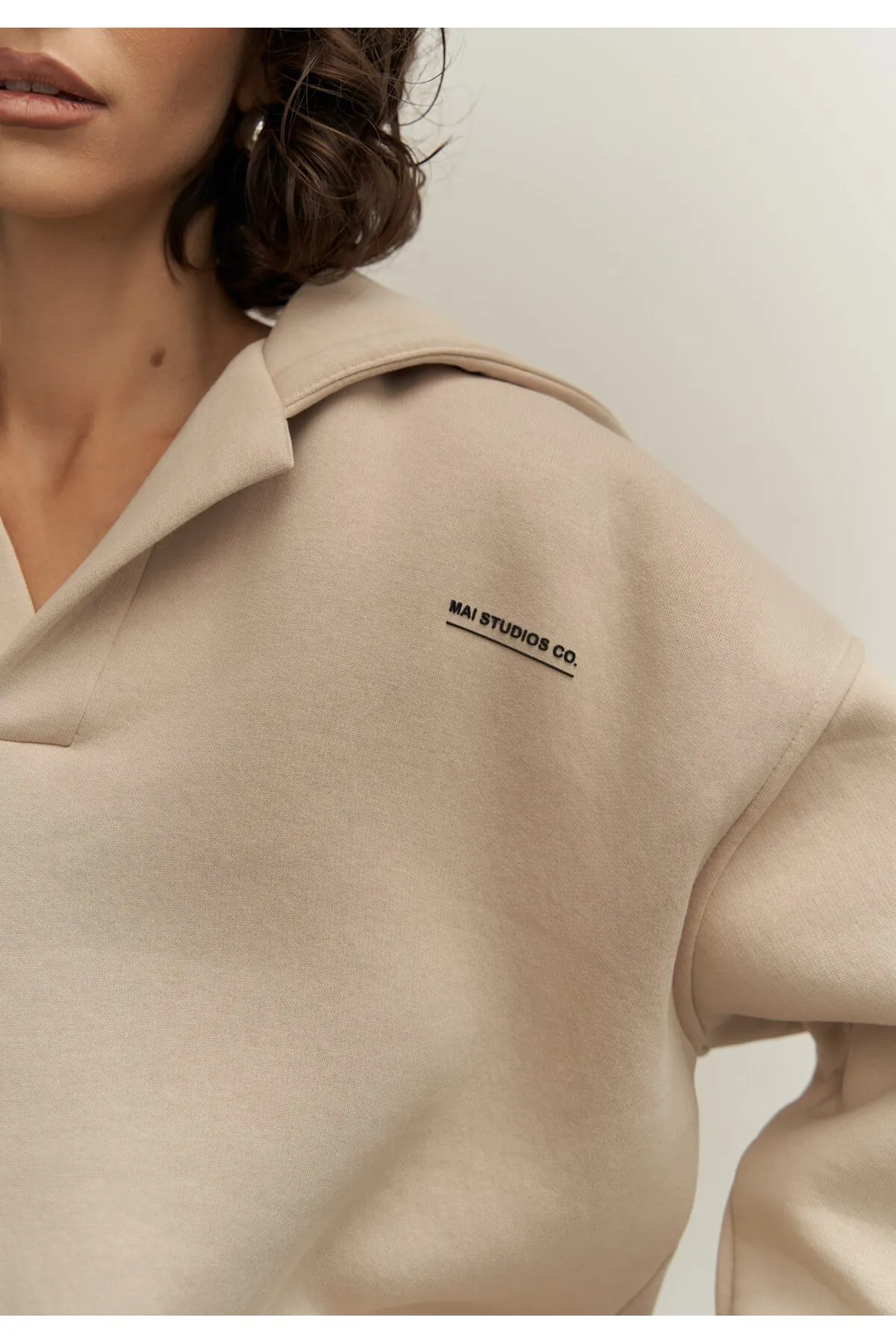 MAİ COLLECTİON  Polo Neck Bone-Trainingsanzug-Set