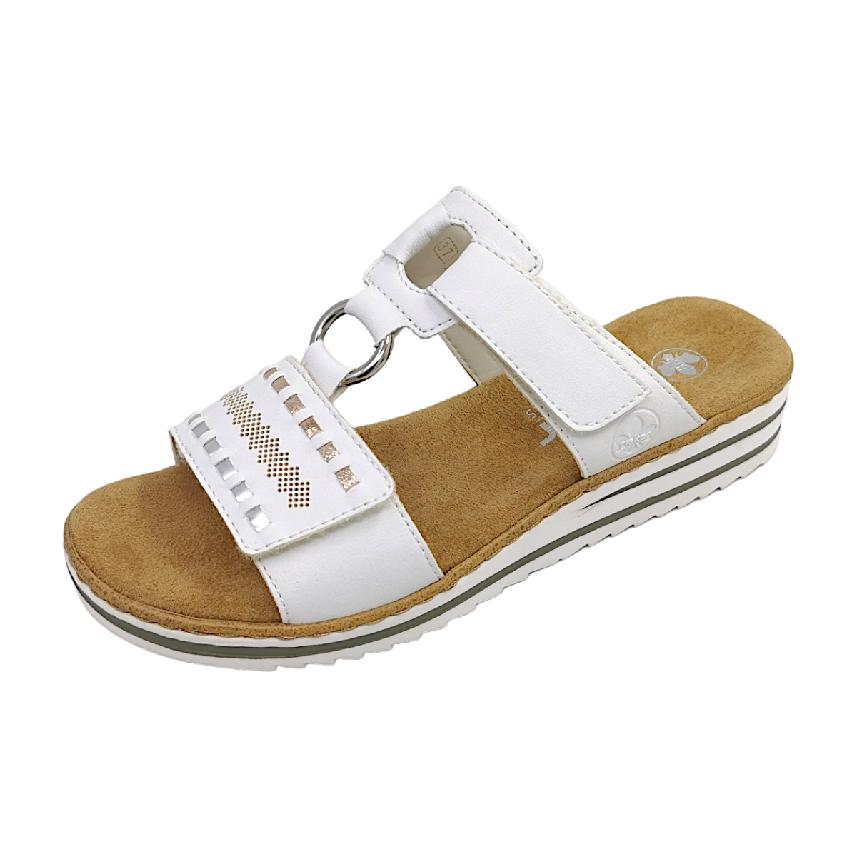Rieker Alabama/Mirror/Nanao V0636-80 Weiß 80 Weiß/Argento/Rosegold