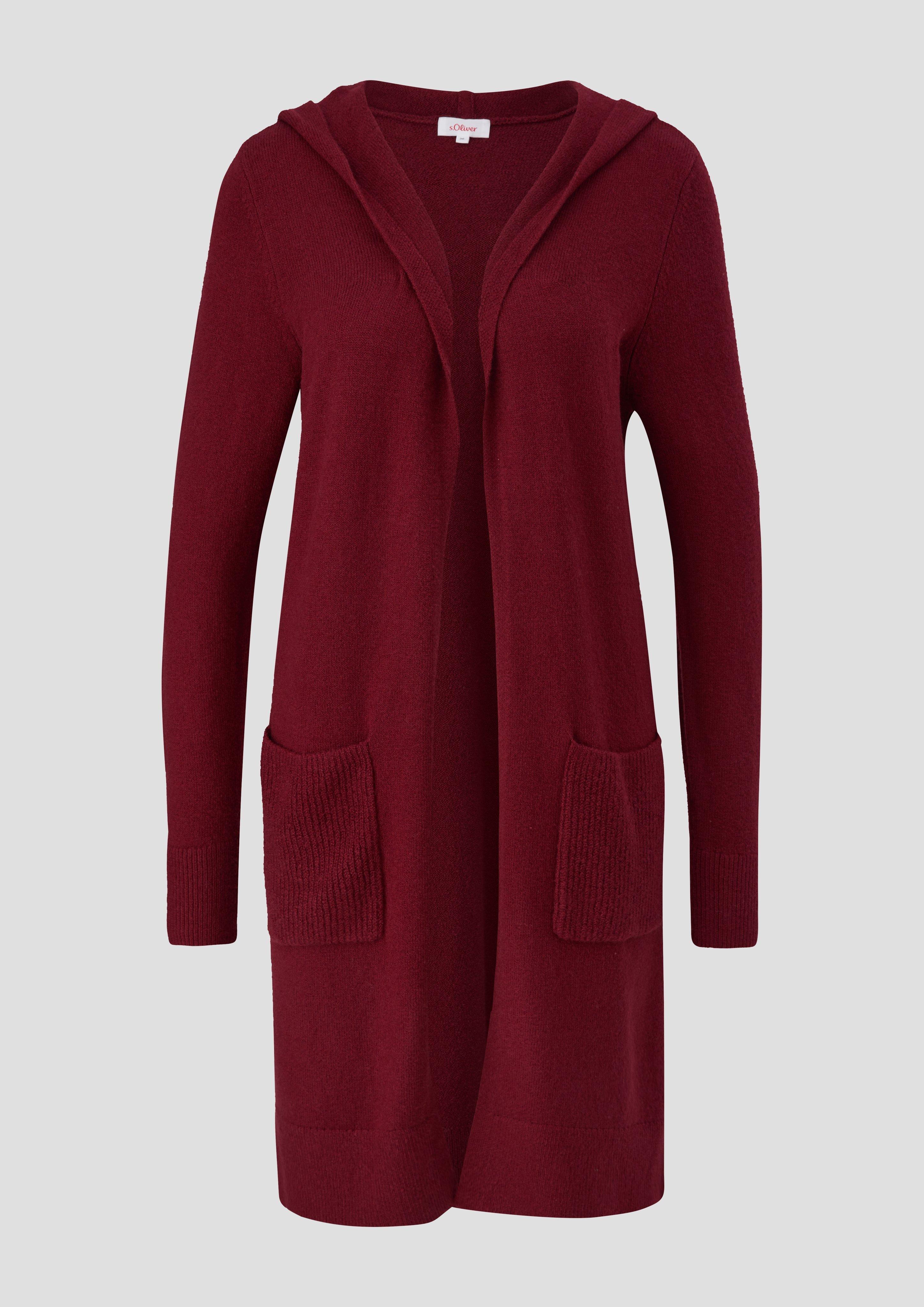 Kapuzen-Cardigan mit Wolle  2137596-3877