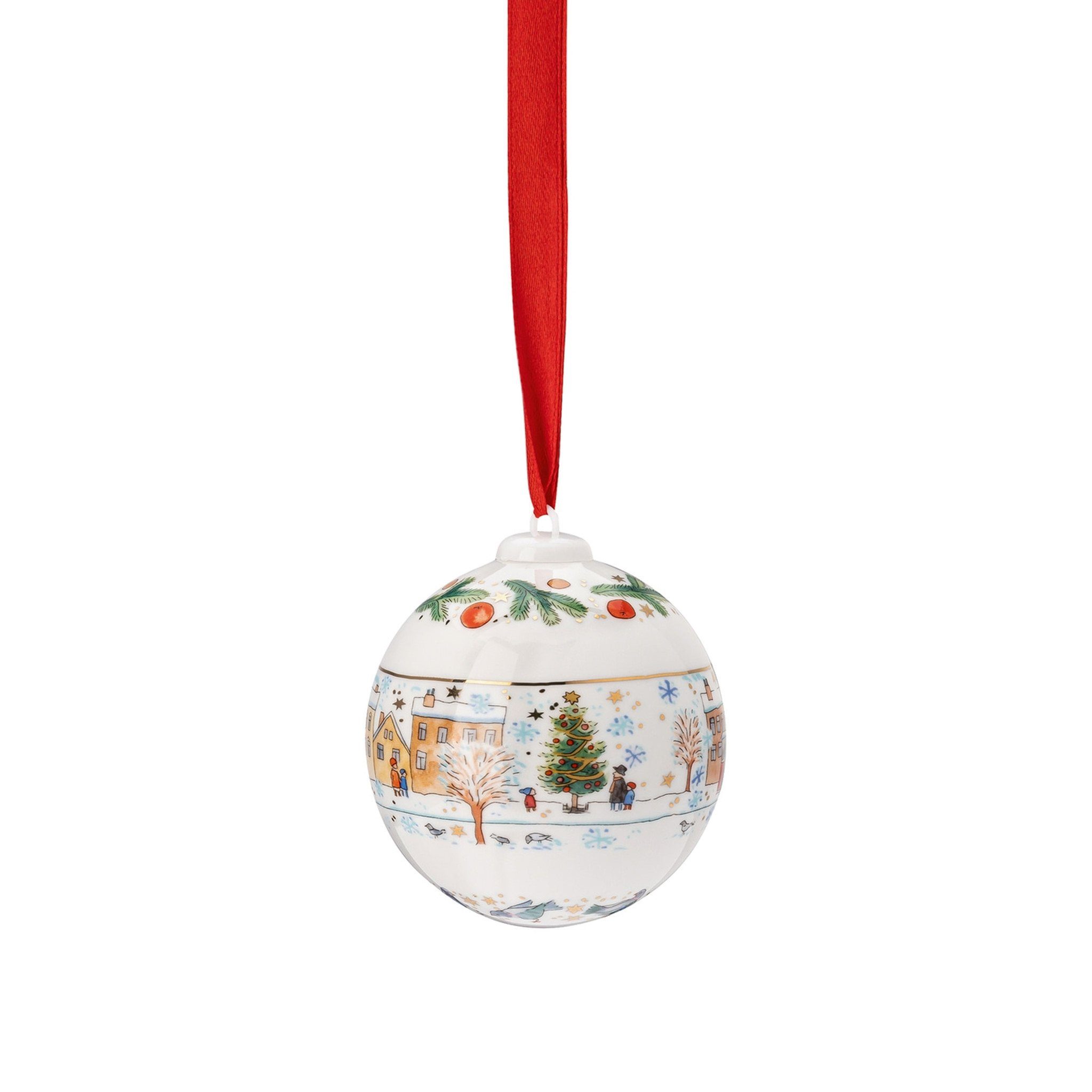 Hutschenreuther Christbaumschmuck Porzellankugel Weihnachtskugel 2023 in OVP - 2023 - 1 Stück (1-tlg), Sammelobjekt mit OVP (Originalverpackung)