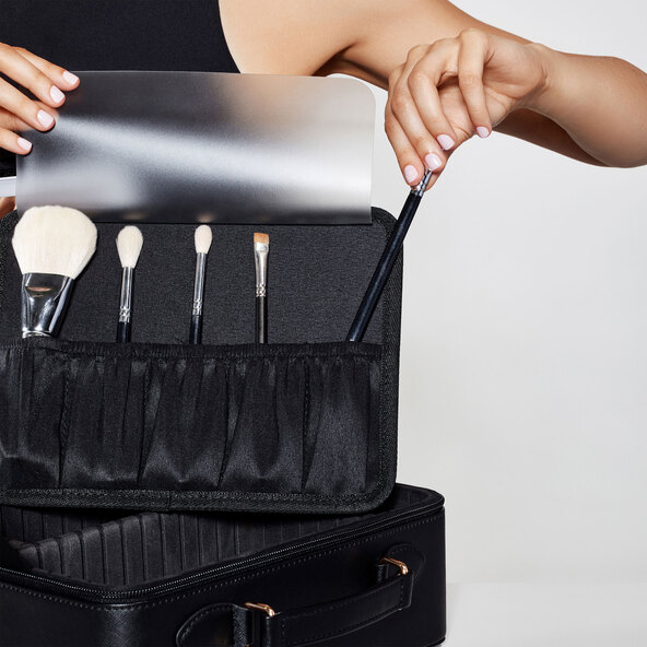 Make-Up-Koffer mit LED-Spiegel, inkl. Zubehör