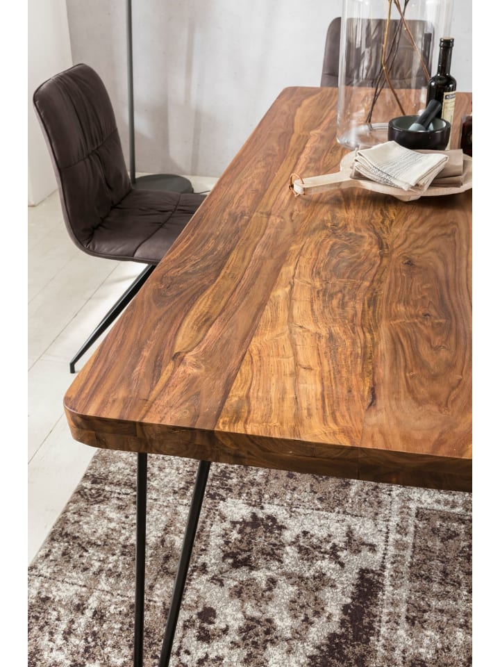 KADIMA DESIGN Esstisch BAGLI Massivholz 200 x 80 x 76 cm Esszimmer-Tisch in Massivholz günstig kaufen