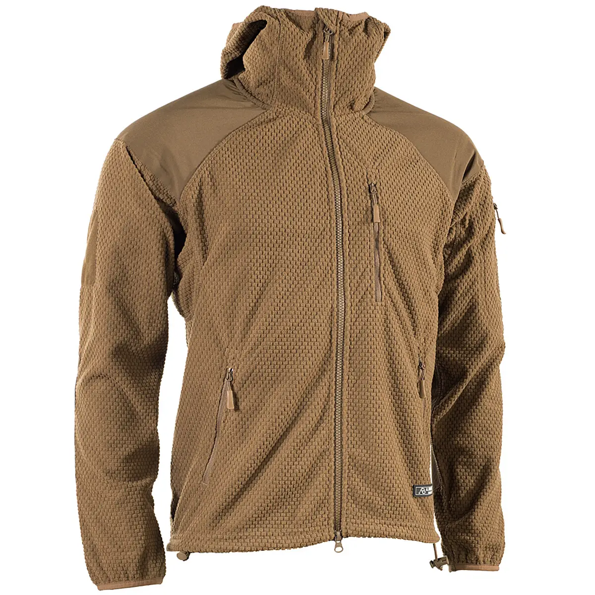 Fleecejacke Delta mit Kapuze coyote