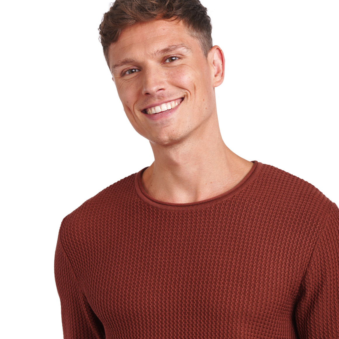 Herren Strickpullover mit Wellen-Struktur