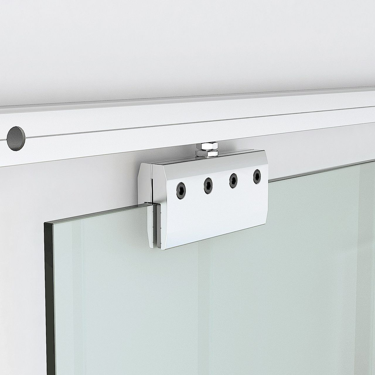 HOMCOM Glasschiebetür Griffstange einseitig vollsatiniert/Streife Teilsatiniert 3 Größe