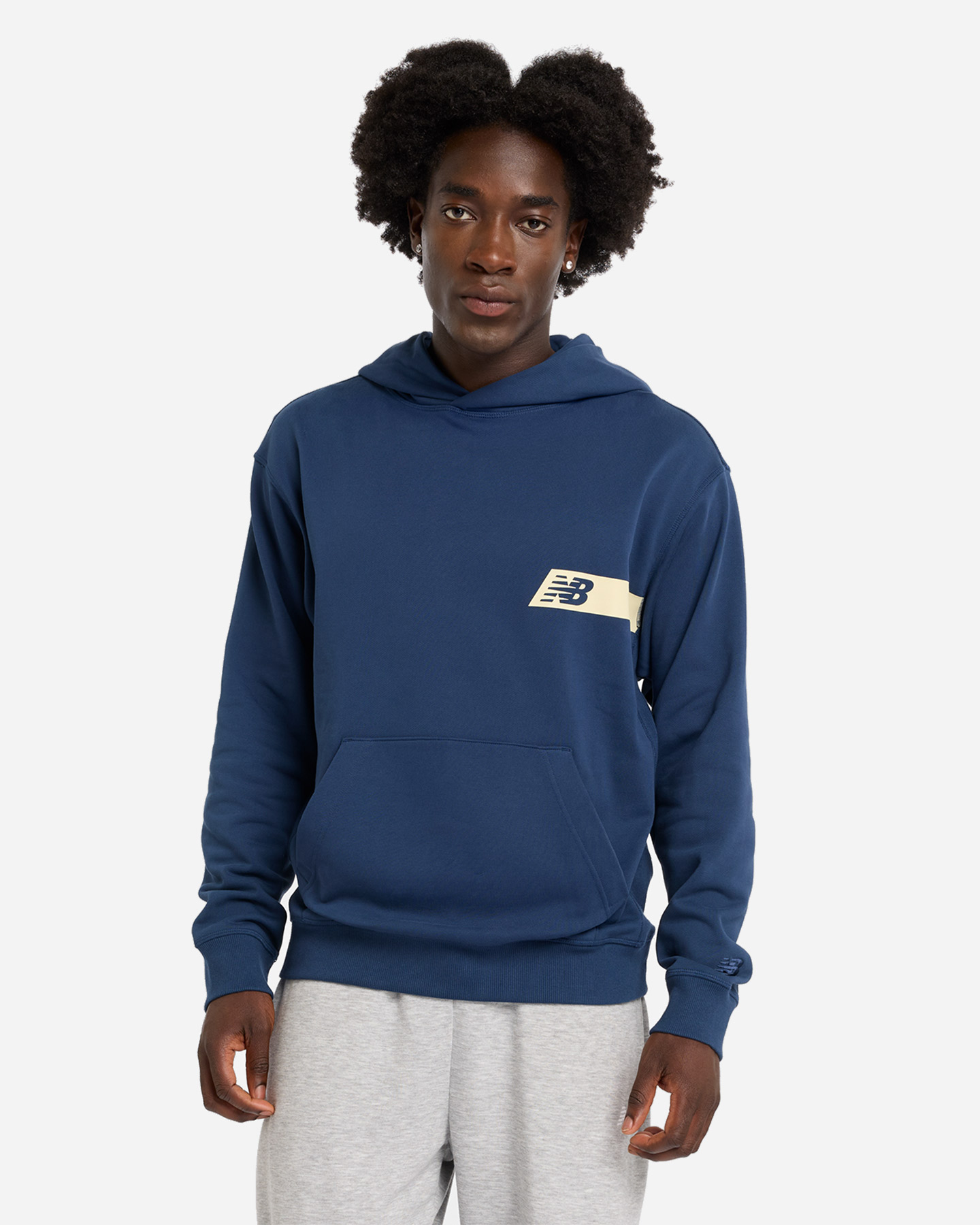 Felpa New Balance Relaxed Gfx Back Big Logo M MT43561NNY
