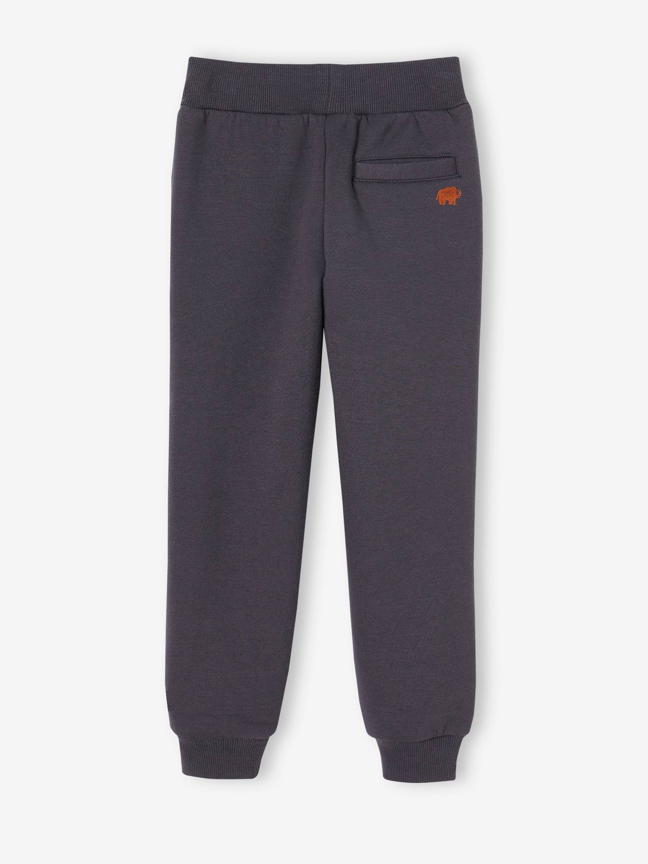 Pantalon jogging en molleton doublé sherpa garçon anthracite