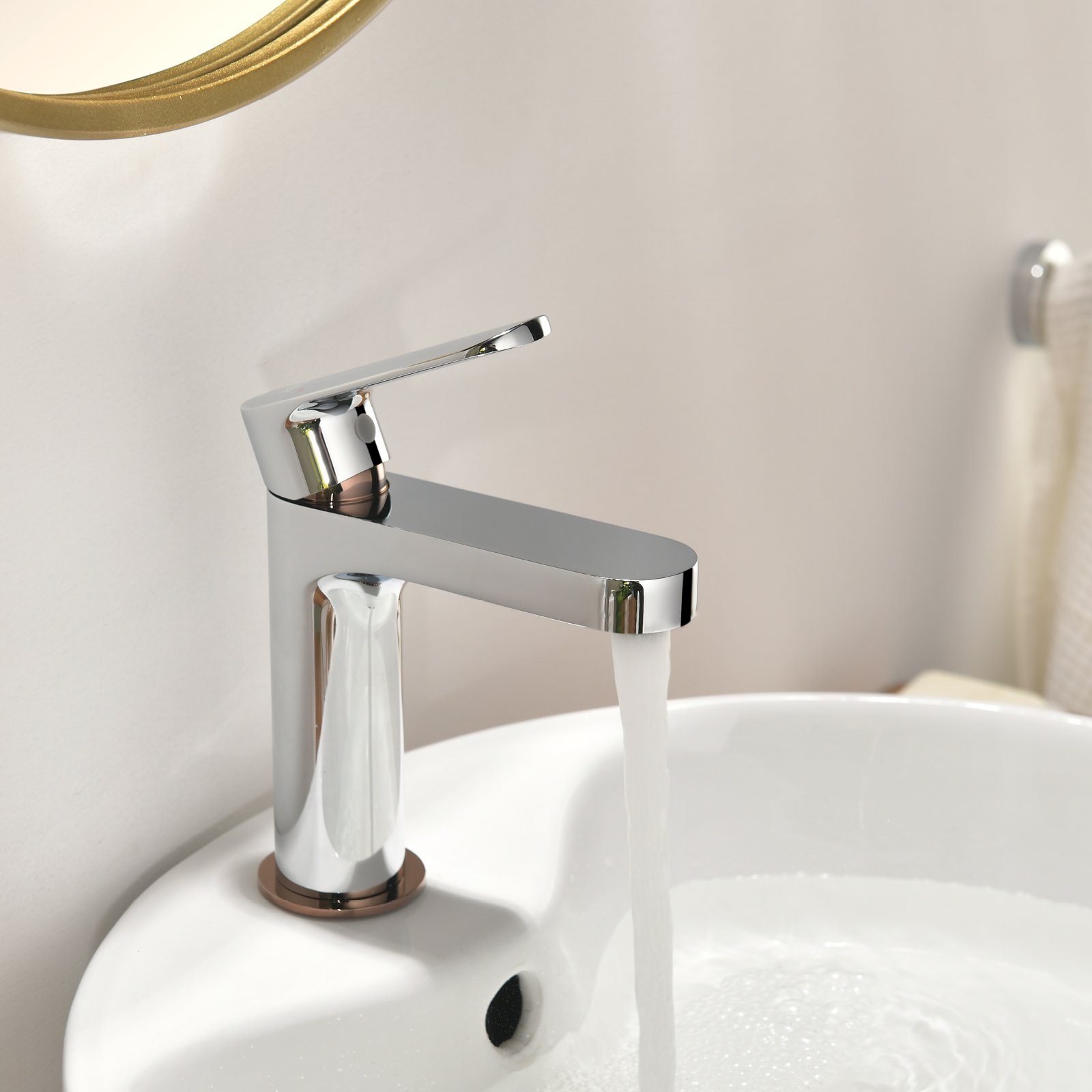 Auralum Waschtischarmatur Waschbecken Wasserhahn Bad Waschtisch Mischbatterie Badezimmer Badarmatur