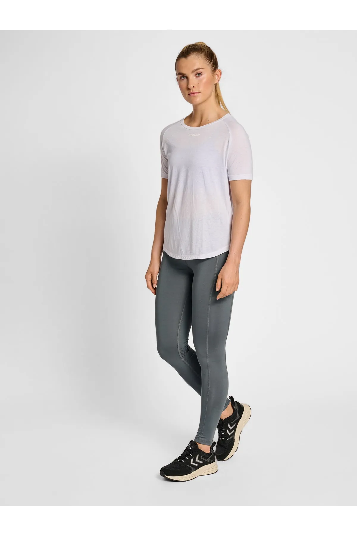 hummel  Sport-Leggings - Grau - Mittlerer Bund