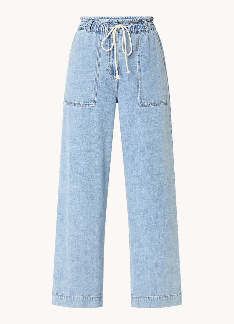 Calça jeans Rails Ryan de cintura alta e modelagem solta, em mistura de lyocell com cordão.