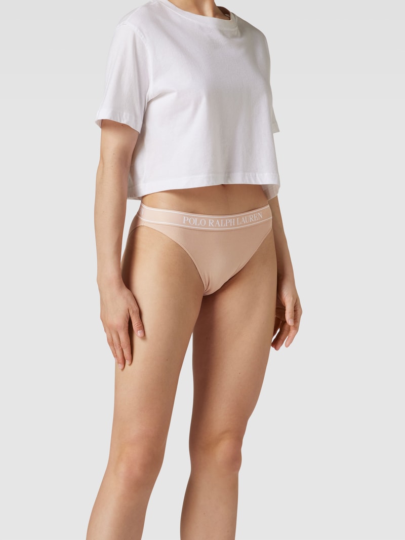 Slip mit elastischem Bund in rosé