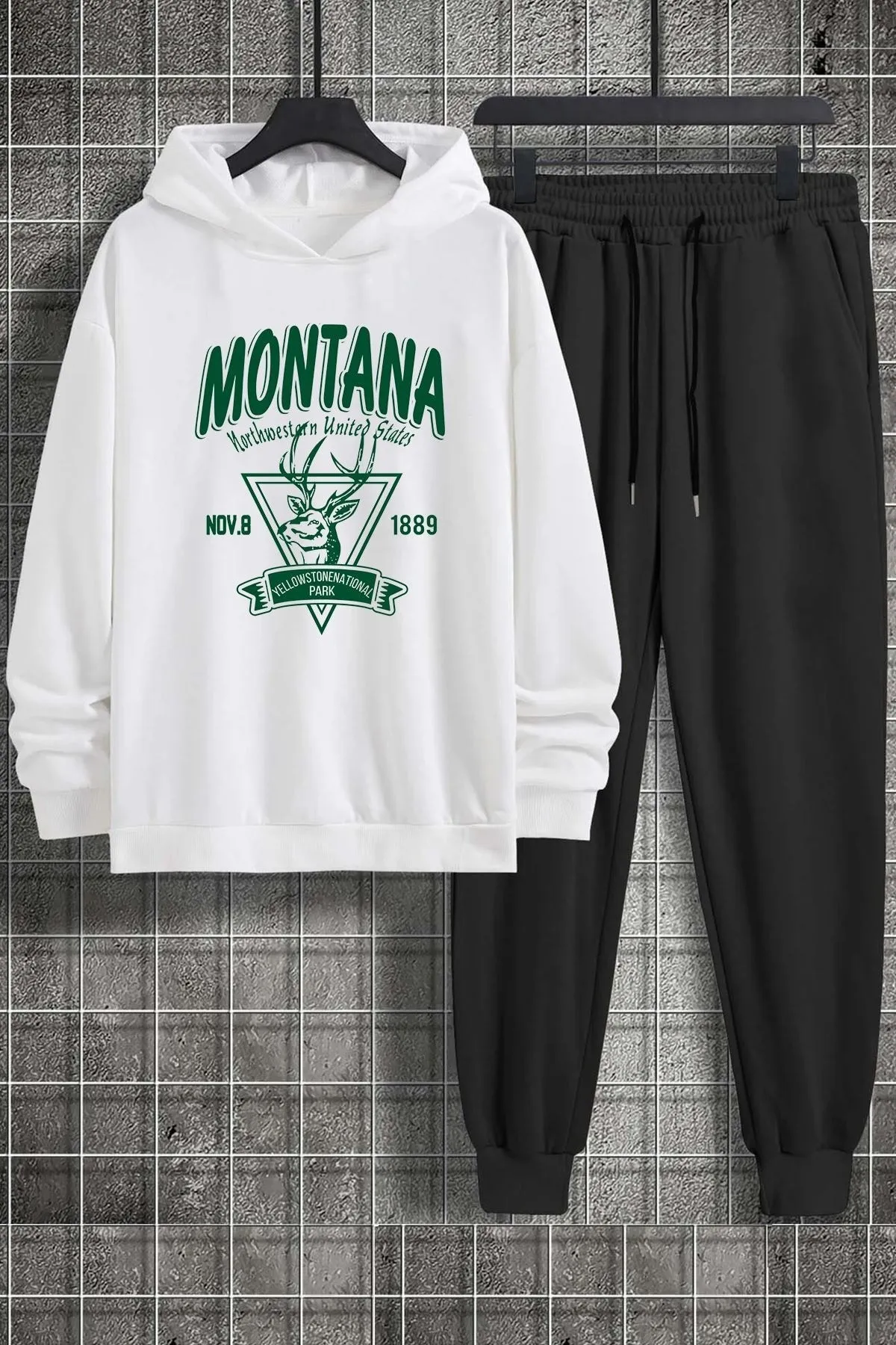 uyguntarz  Bedrucktes Unisex-Trainingsanzug-Set „Montana“.