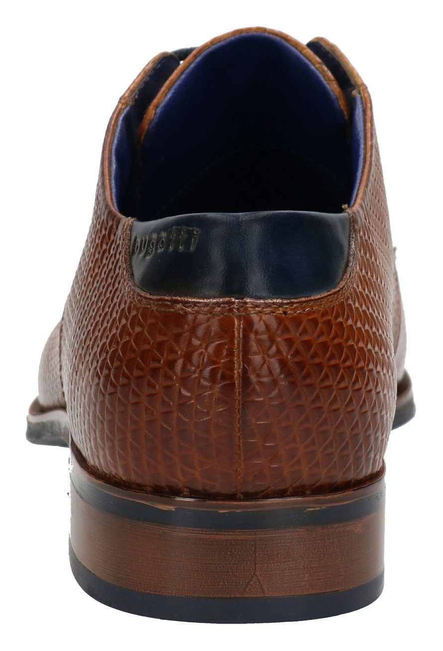 bugatti Schnürschuh mit Allover-Prägung
