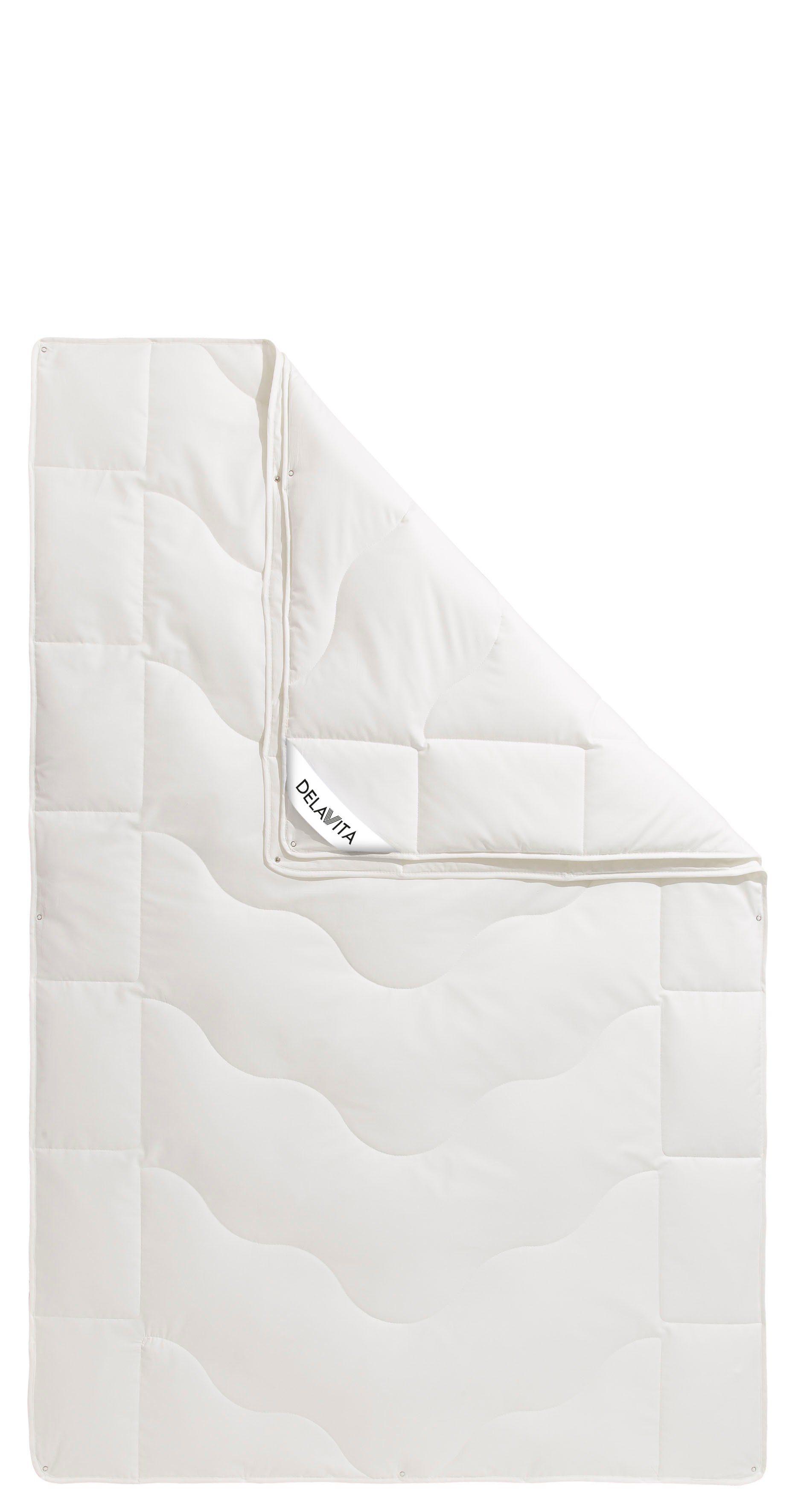 Naturfaserbettdecke, Tencel, DELAVITA, Füllung: Lyocell (Tencel) & Polyester, Bezug: Beste Klimatisierung und Nachhaltigkeit, Duo-Decke mit 