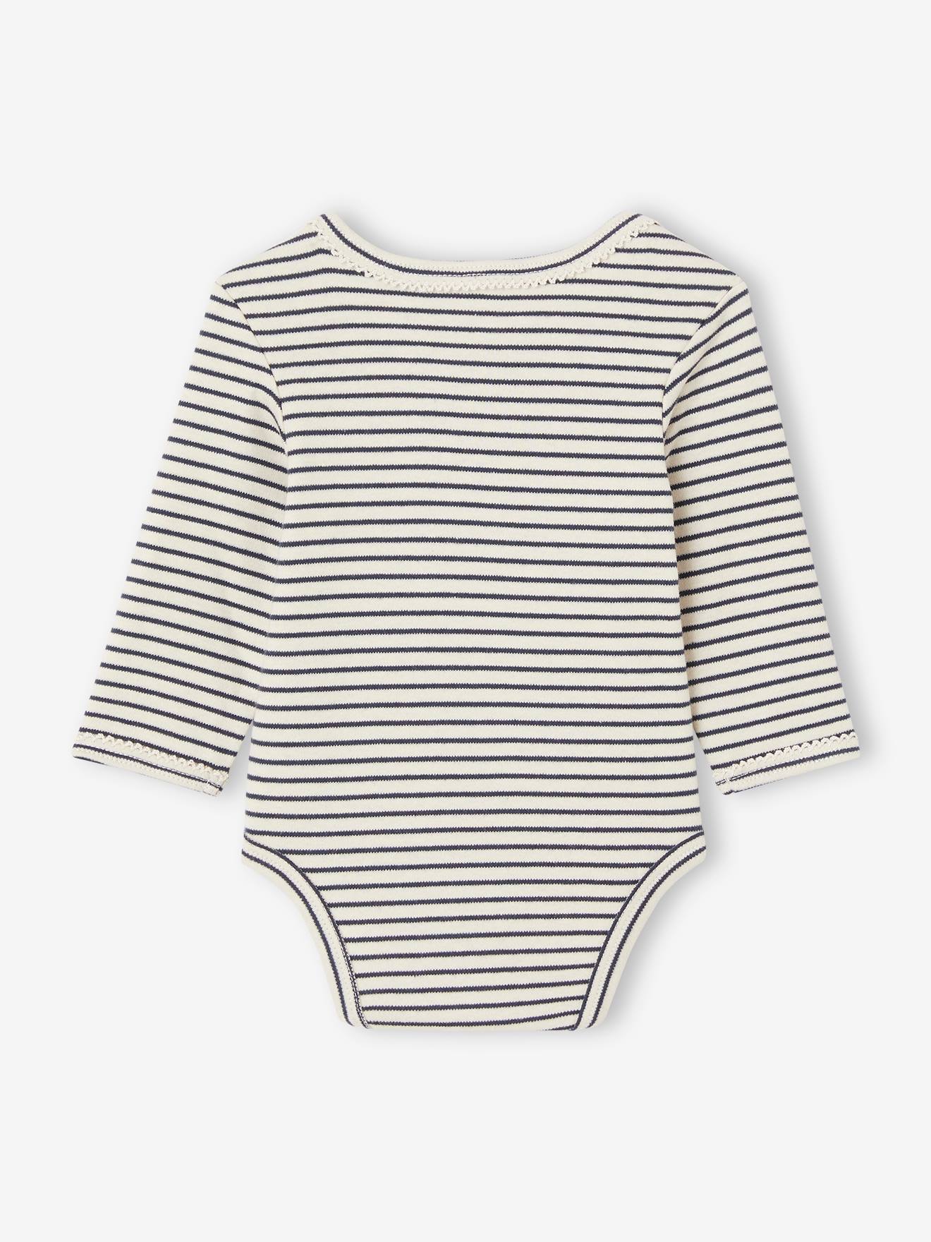 Vertbaudet Bio-Kollektion: 5er-Pack Baby Schlupfbodys Oeko-Tex - nachtblau