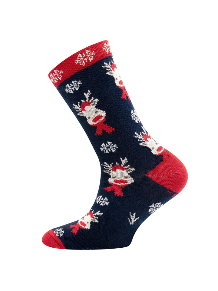 ewers 2er-Set Socken 2er Pack Rentiere/HoHoHo in bunt günstig kaufen