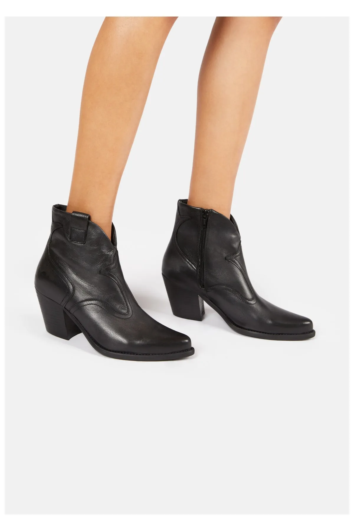 Felmini  Stiefelette - Schwarz - Blockabsatz