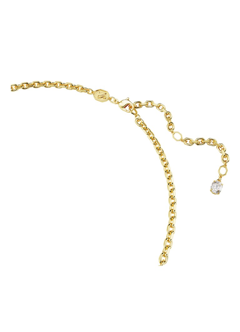 Collana Swarovski color ambra placcata oro