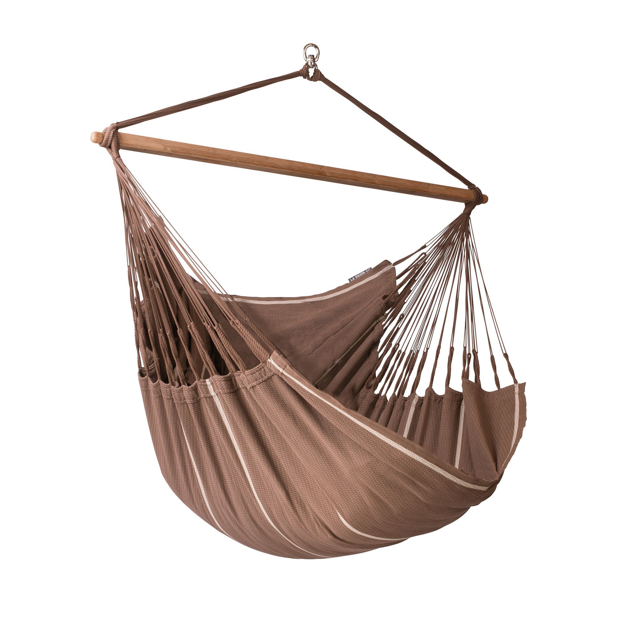 La Siesta Hängestuhl Hängestuhl Hängesessel Lounger HABANA chocolate Bio Baumwolle La Sies, Hochwertige Qualität