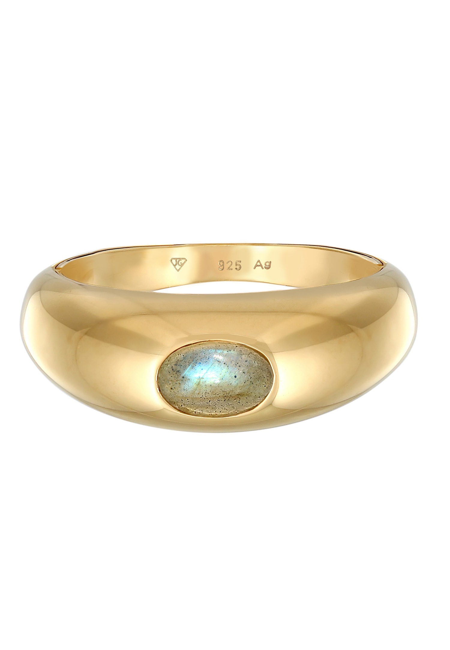 Elli PREMIUM Elli PREMIUM Női Egyszerű Solitaire Gyűrű Labradorit Drágakővel 925 Sterling Ezüstben