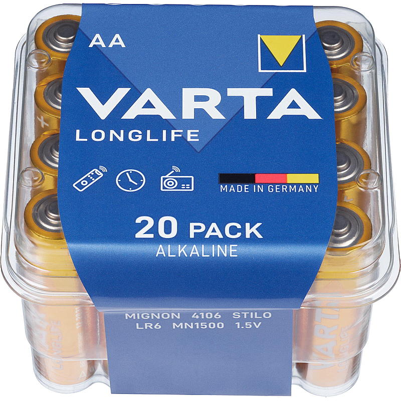 Varta Batteri AA 20-pk, Longlife Varta