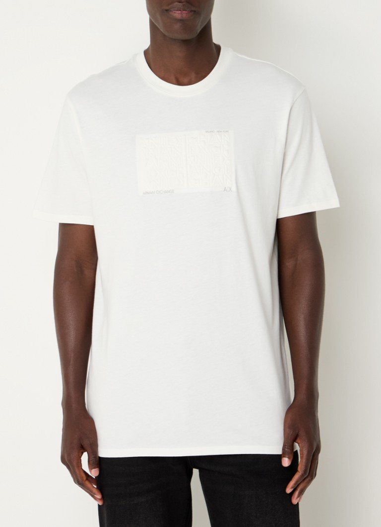 Tricou Armani Exchange cu logo brodat