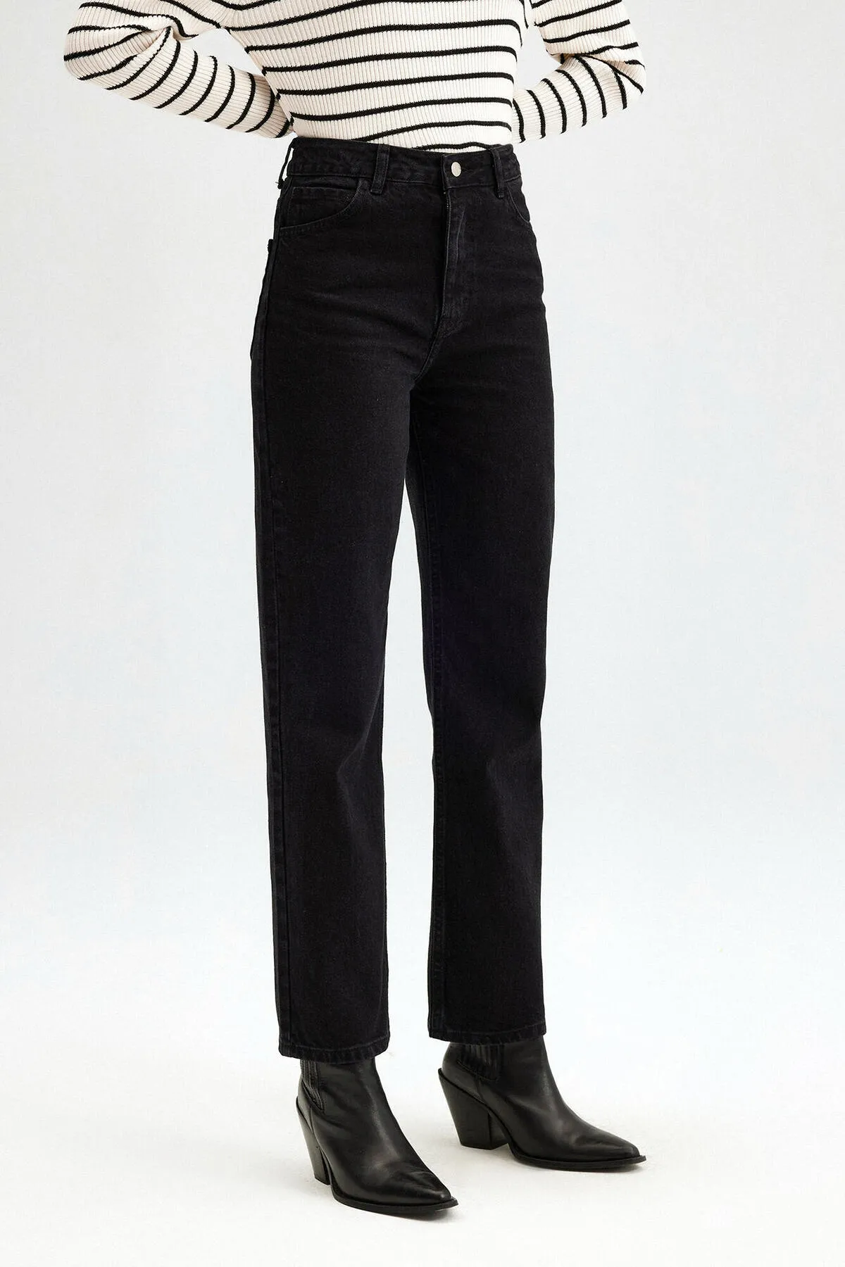 Touché Privé  Jeanshose mit hoher Taille und gerader Passform