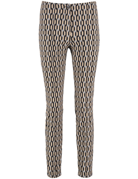 Gemusterte Stretchhose