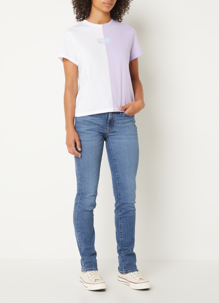 Blugi Levi's 712 cu talie medie, croială slim, într-o nuanță închisă