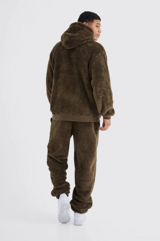 Oversize Trainingsanzug mit Kapuze und Stickerei