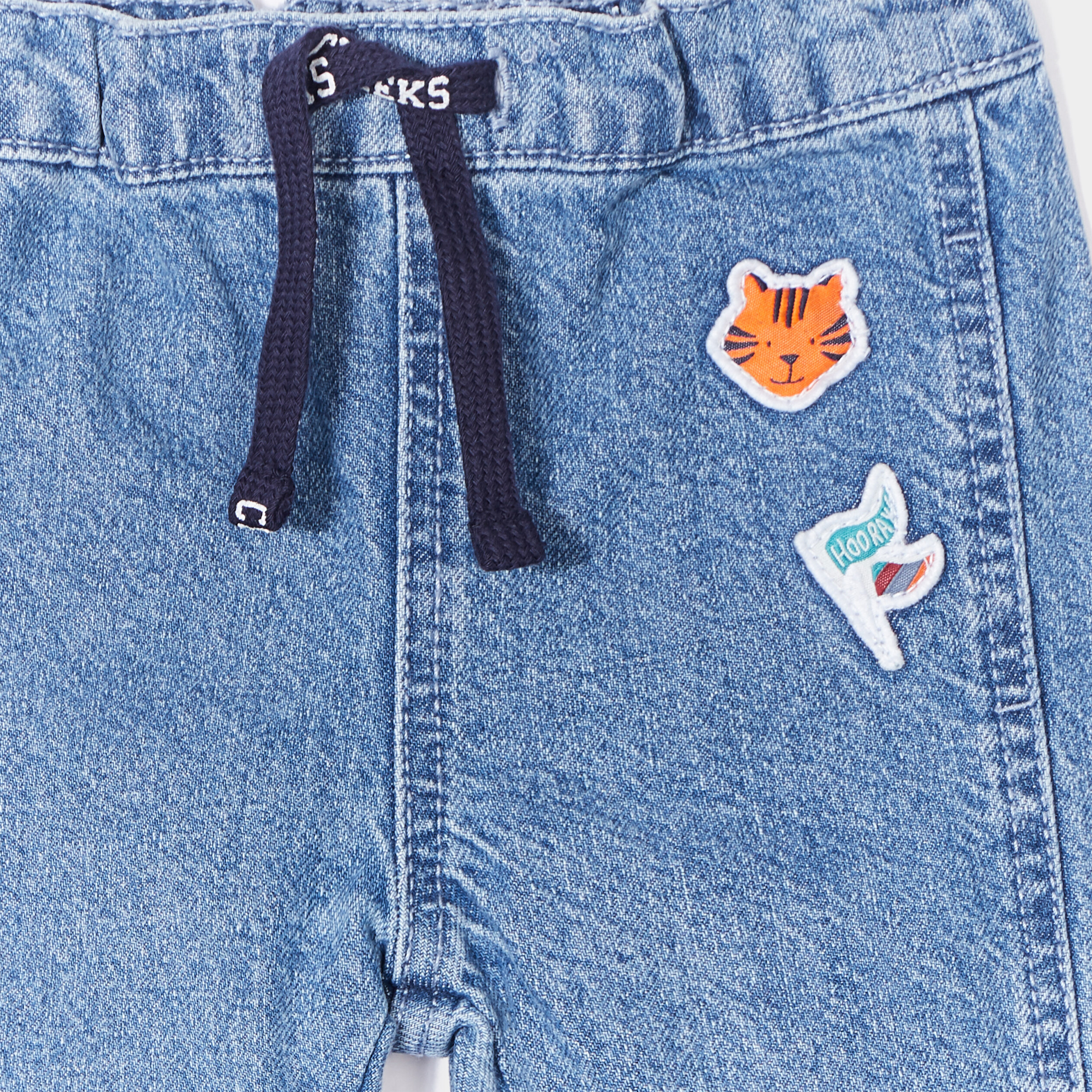 Jeans jegging taille élastiquée Creeks denim double stone bébé garçon | La Halle