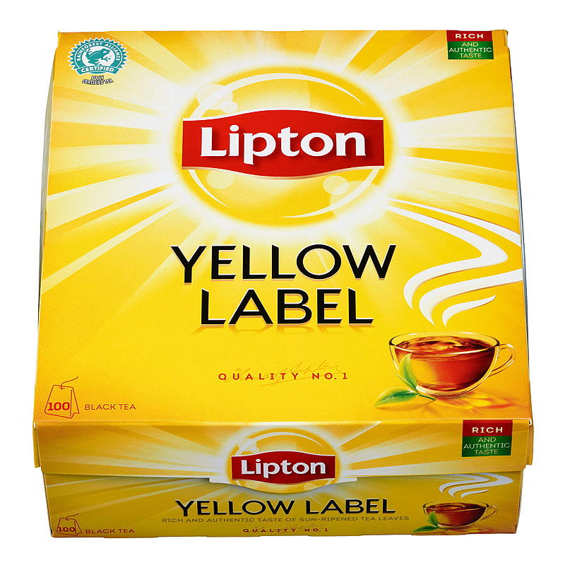 Lipton Yellow Label Tea 100 stk, Lipton
