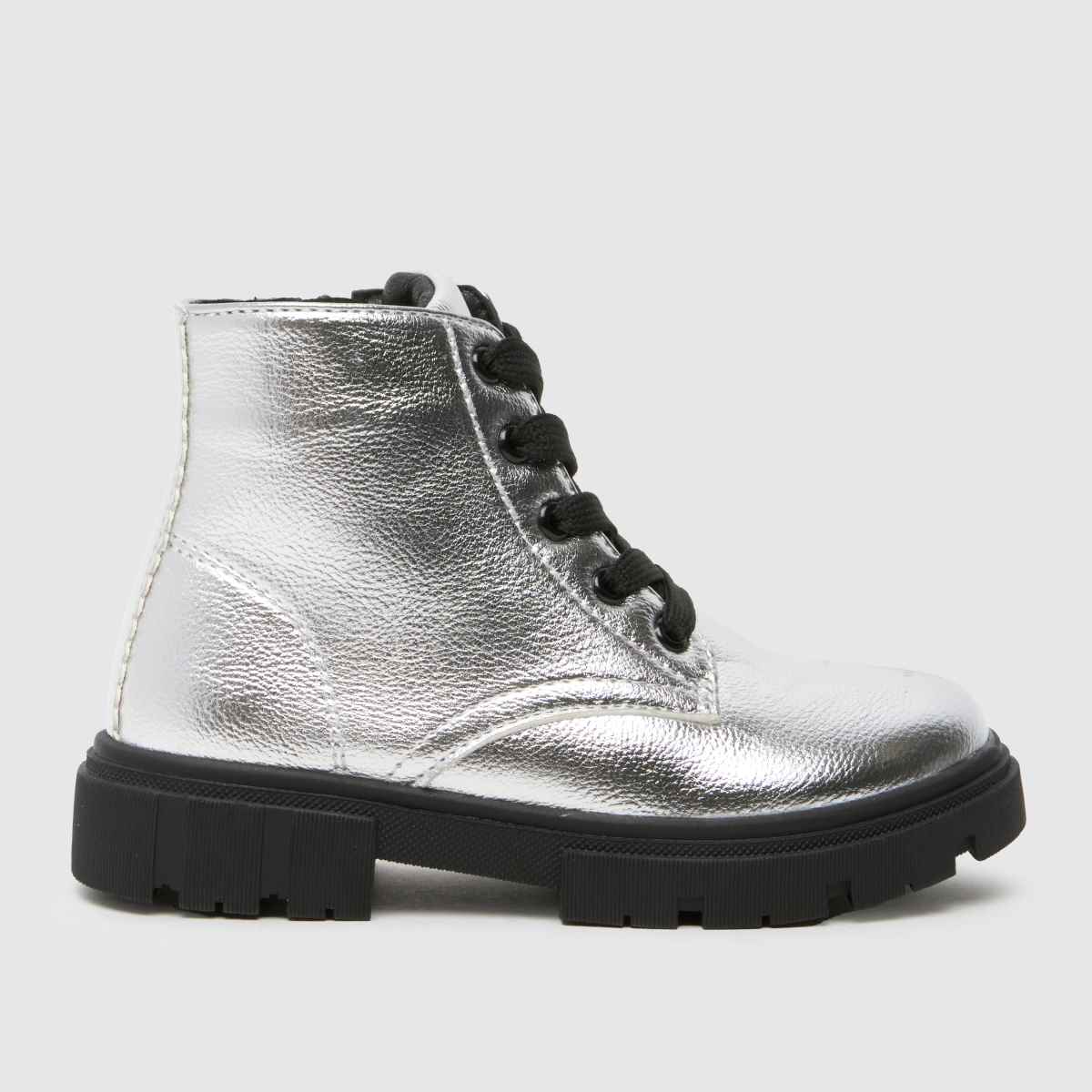 Schuh silverfärgade Carnival Lace-stövlar för flickor