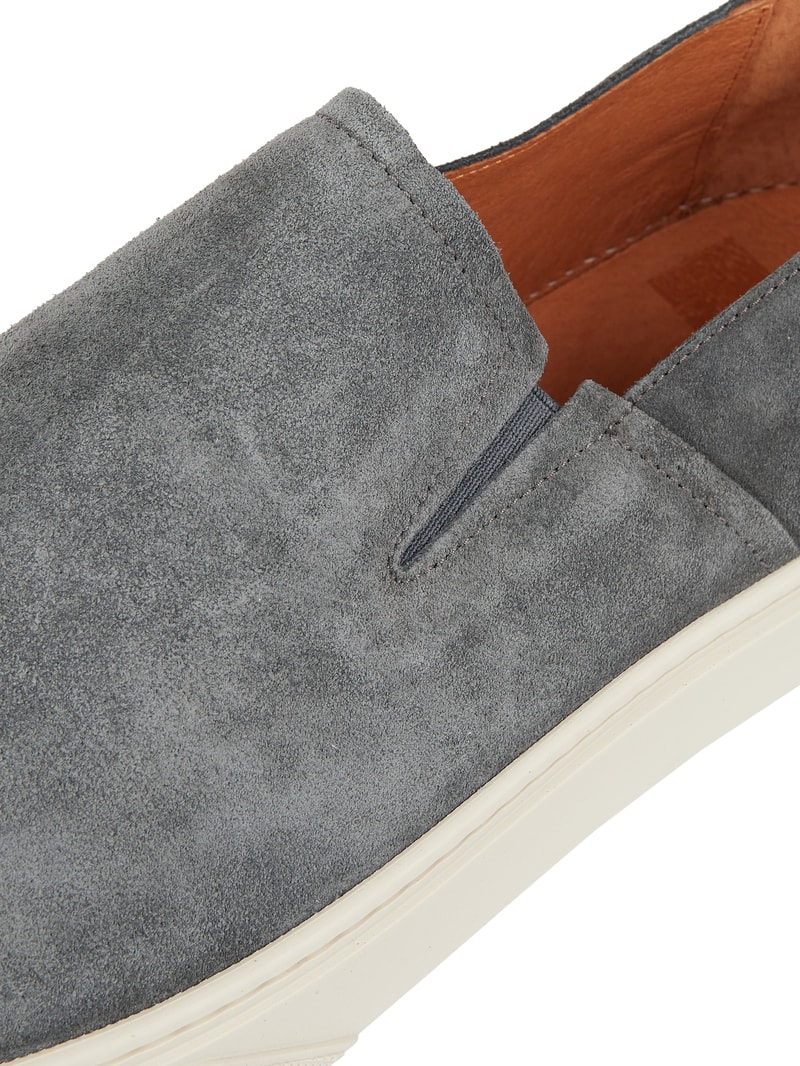Slip-on-Sneaker aus Veloursleder Modell 'Cisandro' in dunkelgrau