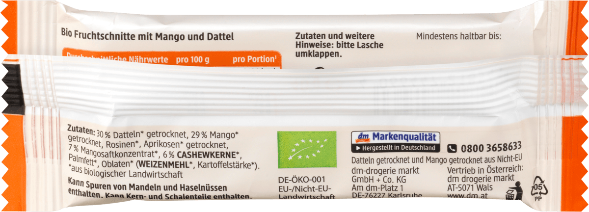 Fruchtriegel, Mango, 40 g