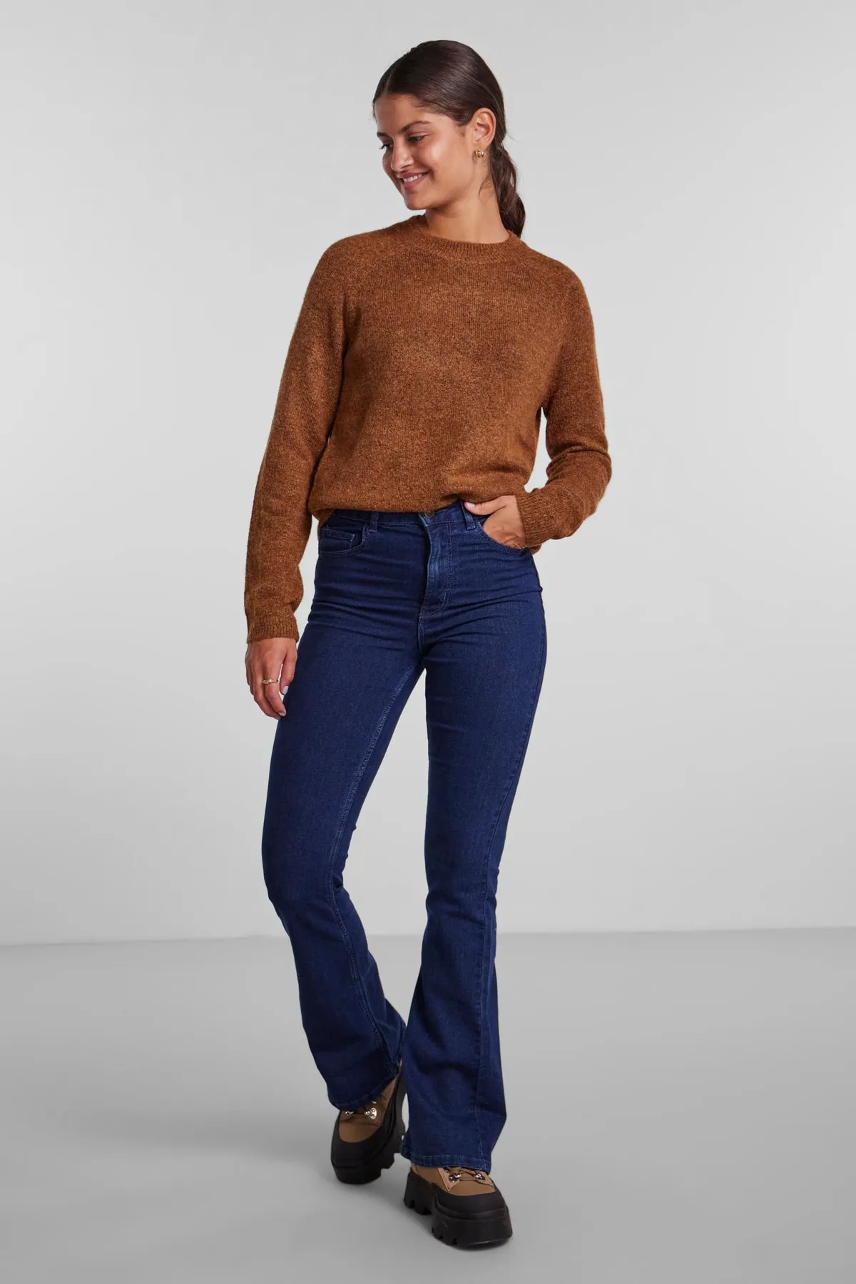 PIECES  Jeans - Dunkelblau - Bootcut