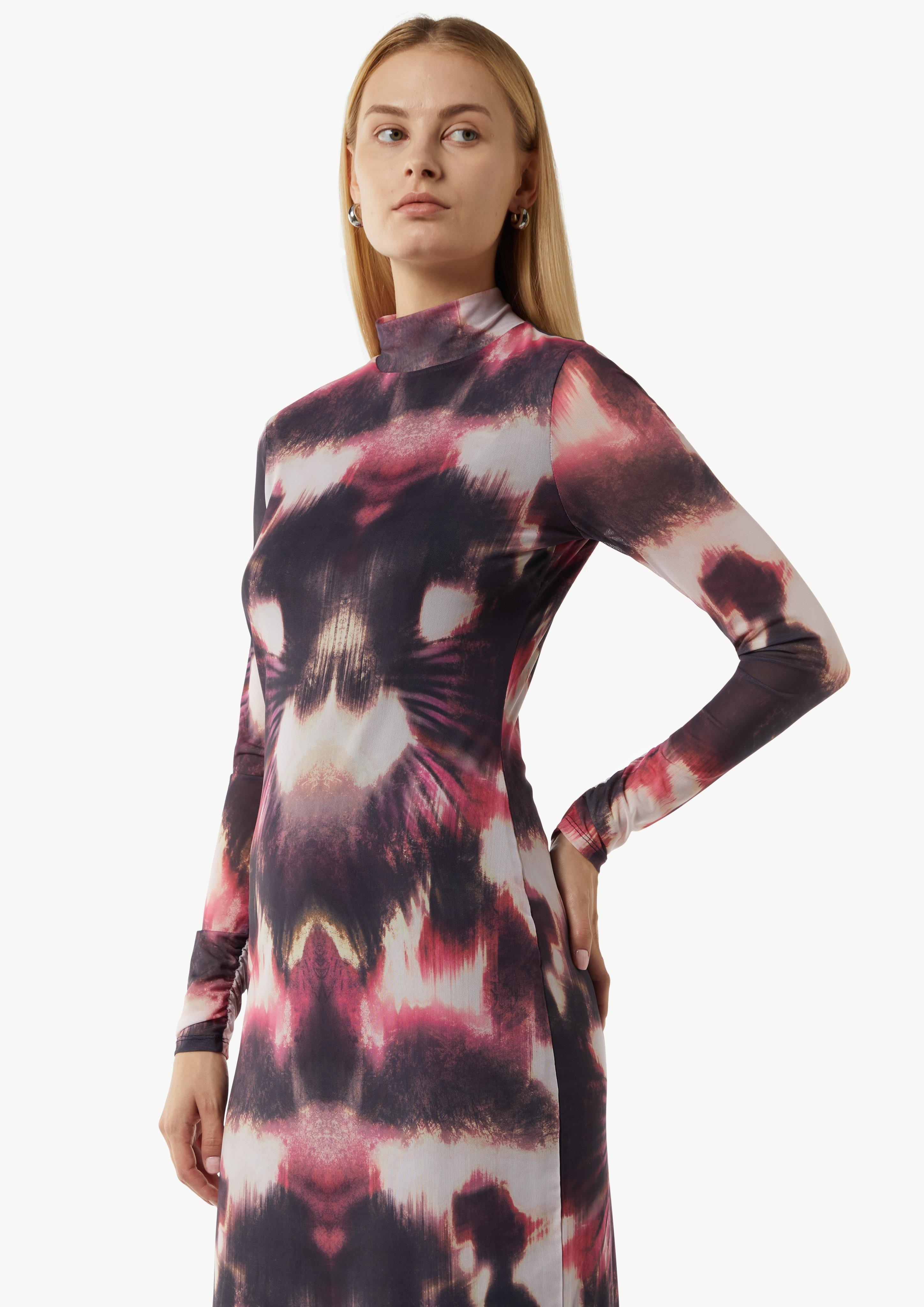 Modisches Midi-Kleid im Slim Fit - flieder