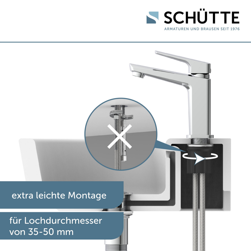 Schütte Waschtischarmatur RAVEN in Chrom