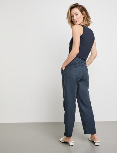 Schlupfhose Easy Fit aus Baumwoll-Leinen