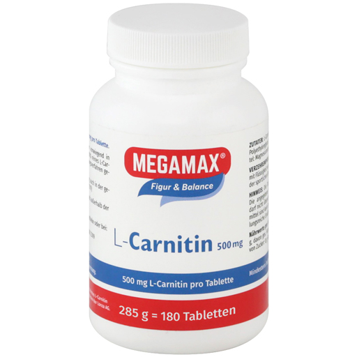 MEGAMAX L-Carnitin 500 mg Tabletten  180 St  Tabletten