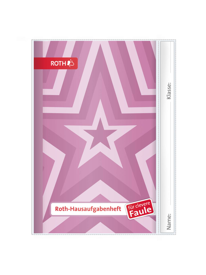 ROTH Hausaufgabenheft Unicolor für clevere Faule, Pink Star in Pink günstig kaufen onesize