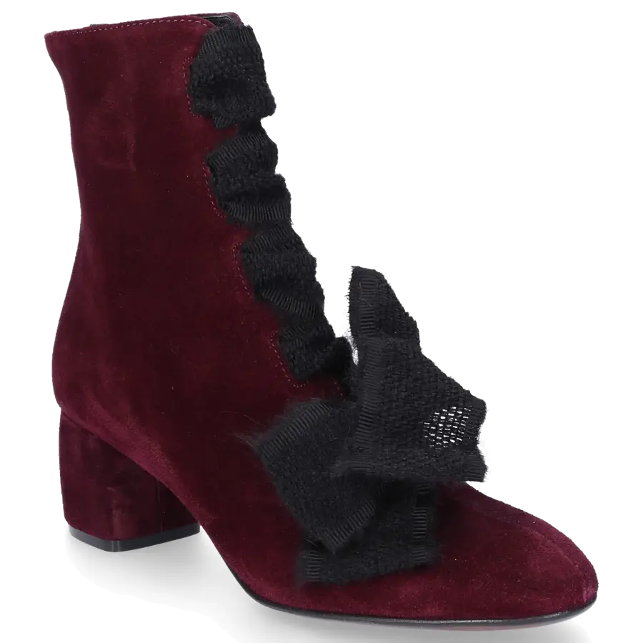 AGL Attilio Giusti Leombruni - Stiefeletten D140534 Veloursleder - rot