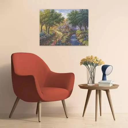 Puzzle 1500 Teile - Cottage am Fluß