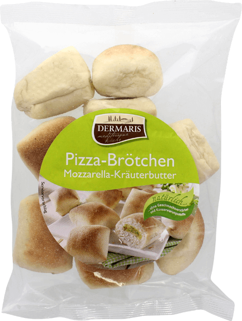 Dermaris Pizza-Brötchen Mozzarella-Kräuterbutter