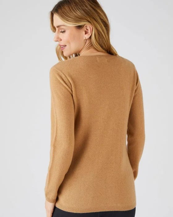 Pull col V en pur cachemire
