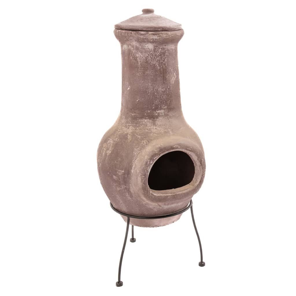 REDFIRE® Feuerstelle Kaminofen Salamanca Dunkelrot 36 x 36 x 85 cm Ton