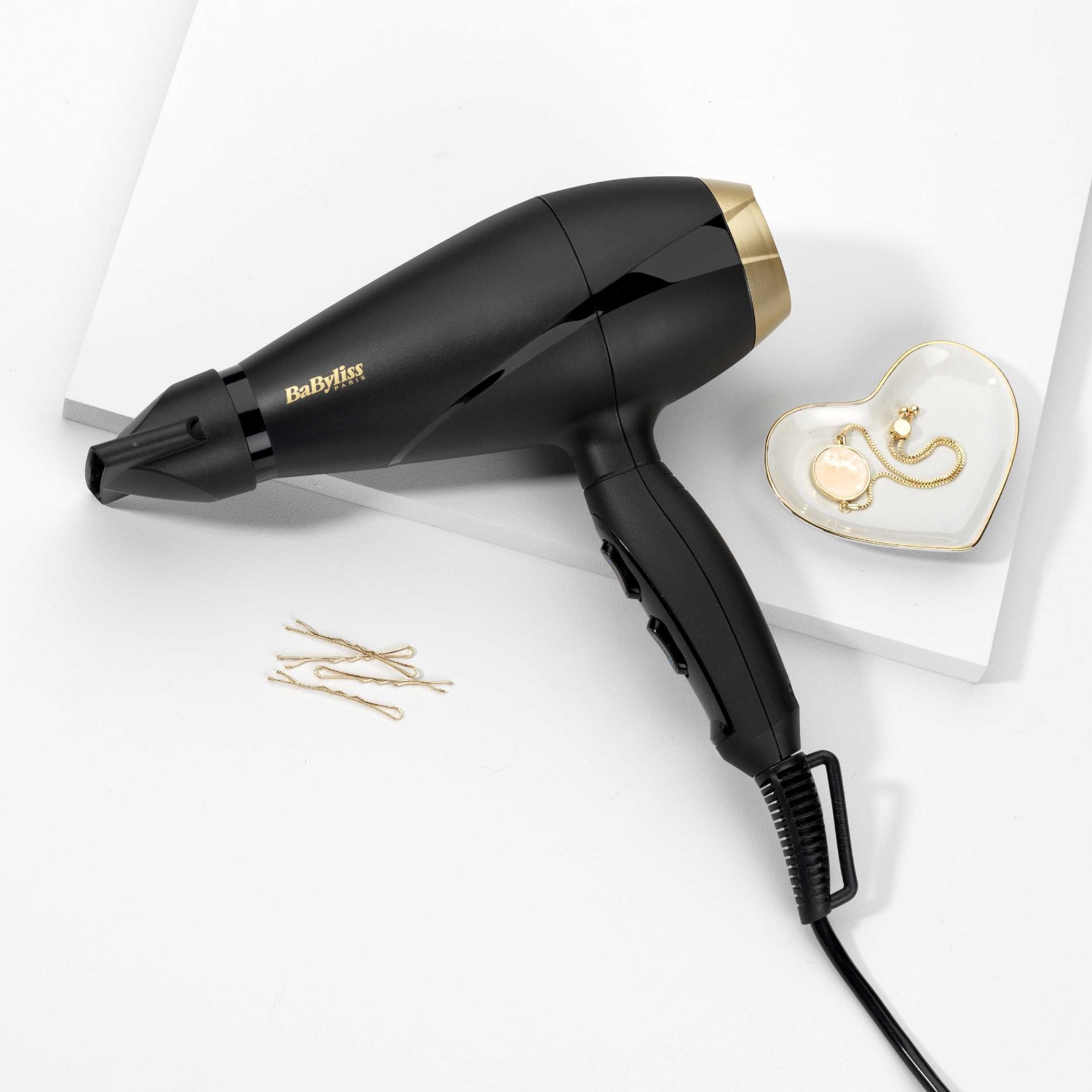 BaByliss 6704E - PowerPro 2000 Hårtørrer, AC-motor, Lavet i Italien